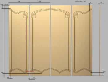 Set of panels (KPN_0025) 3D model for CNC machine